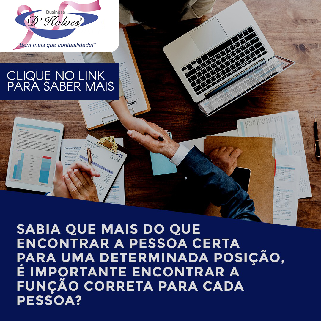Imagem de A FUNÇÃO CERTA PARA UMA PESSOA É MELHOR QUE A PESSOA CERTA PARA UMA DETERMINADA POSIÇÃO!