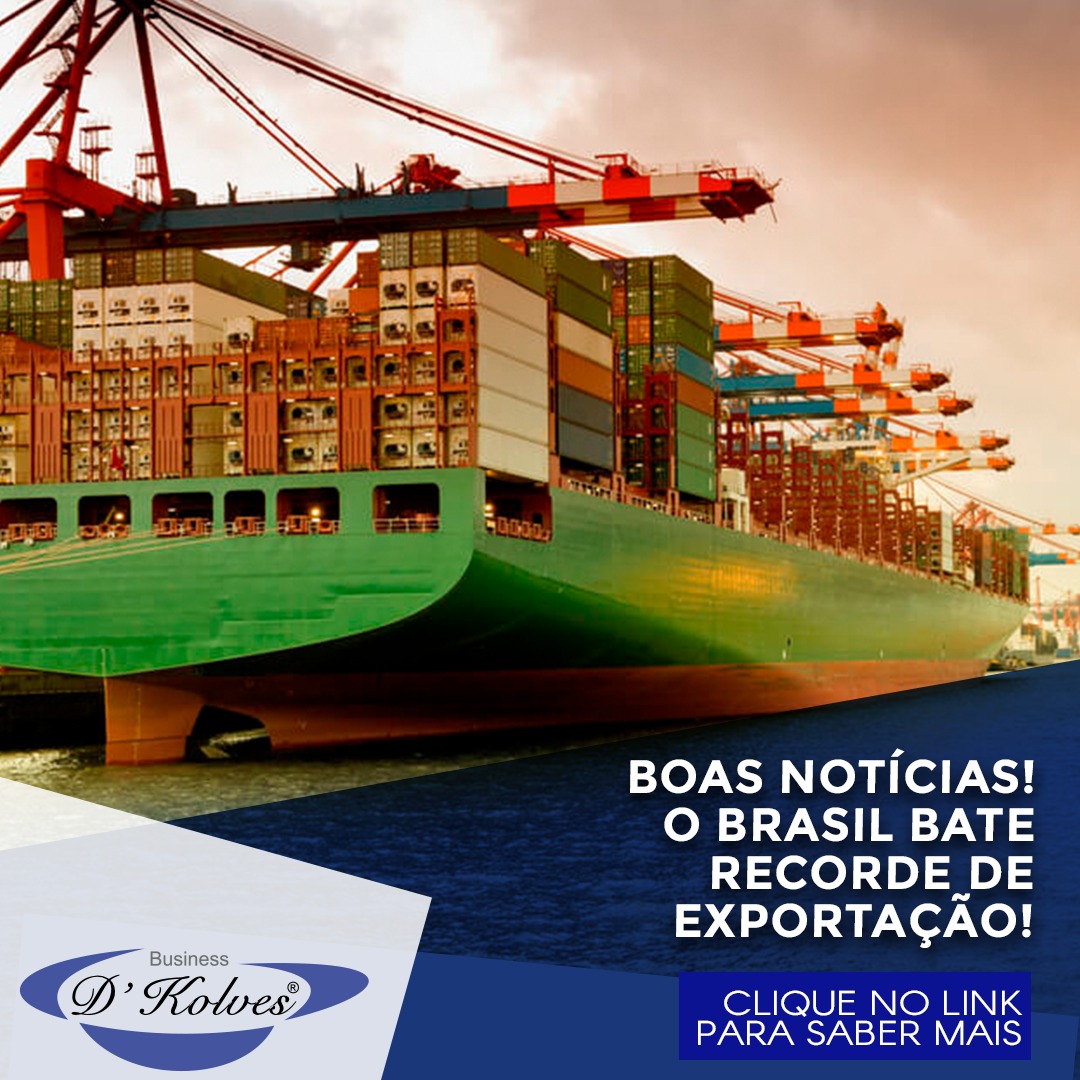 Imagem de Clientes BOAS NOTLÍCIAS! O BRASIL BATE RECORDES DE EXPORTAÇÃO!