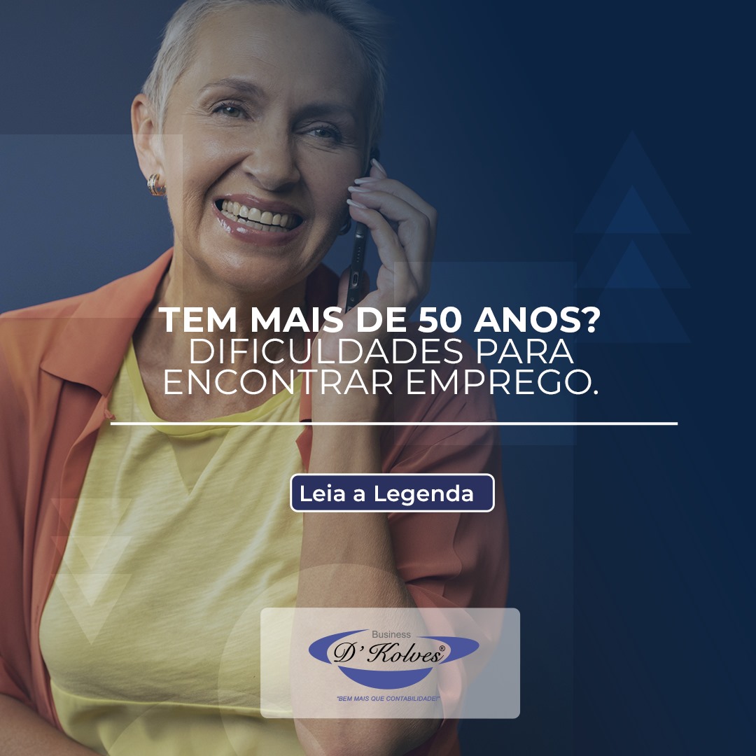 Imagem de TEM MAIS DE 50 ANOS? DIFICULDADES PARA ENCONTRAR EMPREGO.
