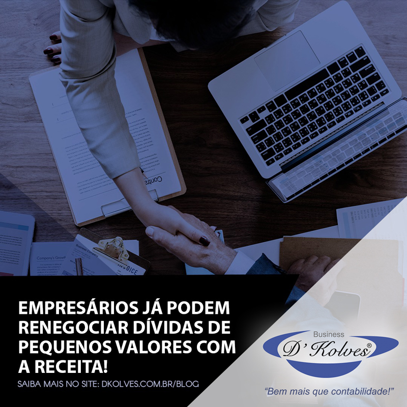 Imagem de Clientes EMPRESÁRIOS JÁ PODEM RENEGOCIAR DLÍVIDAS DE PEQUENOS VALORES COM A RECEITA!